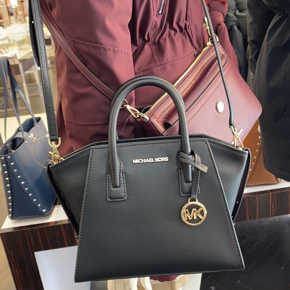 Michael Kors Avril Small Satchel Crossbody Black - Picture 3 of 16